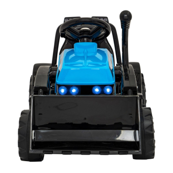 Traktor Spychacz G320 dla najmłodszych dzieci Niebieski + Ruchoma łyżka + Melodie + Klakson + Światła LED